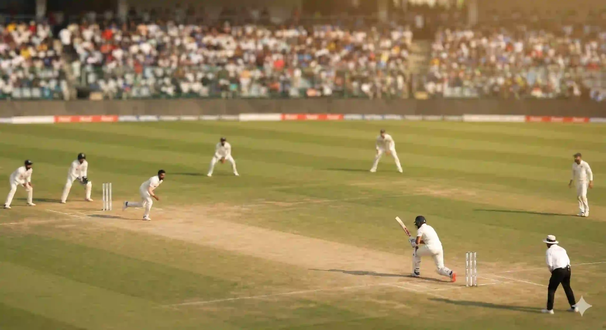 South Africa batting on Day 2 of the Guwahati Test match as Indian bowlers look for breakthroughs under clear morning sunlight.